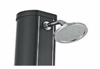 douche solaire droite alu noir 40 l avec rince pieds et brumisateur piscine center 1429007449