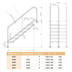 escalier largeur 500 mm 4 marches piscine center 26889700