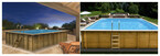 piscine bois woodfirst original rectangulaire 600 x 400 x 133 cm liner bleu pale piscine center 1454944451