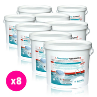 chlorilong ultimate7 galet 300 g bayrol 38 4 kg 8 seaux x 4 8 kg 44279