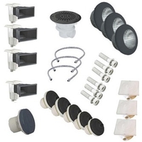 kit n 4 pieces a sceller gris anthracite pour piscine liner 31664