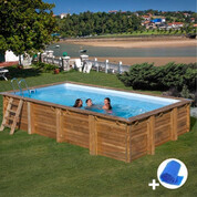 piscine bois gre evora 2020 rectangulaire 6 20 m x 4 20 m x h 1 33 m 73389