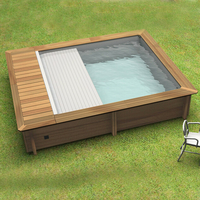 piscine bois urbaine 4 20 x 3 50 x 1 33 avec volet integre 31524