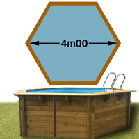 piscine bois woodfirst original hexagonale 4 00 m x 1 20 m 14596