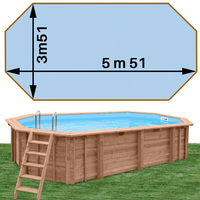 piscine bois woodfirst original octo allongee 551 x 351 x 120 liner bleu pale 15234