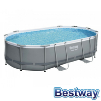 piscine tubulaire ovale power steel 4 88 x 3 05 x h 1 07 m filtre a cartouche 47361